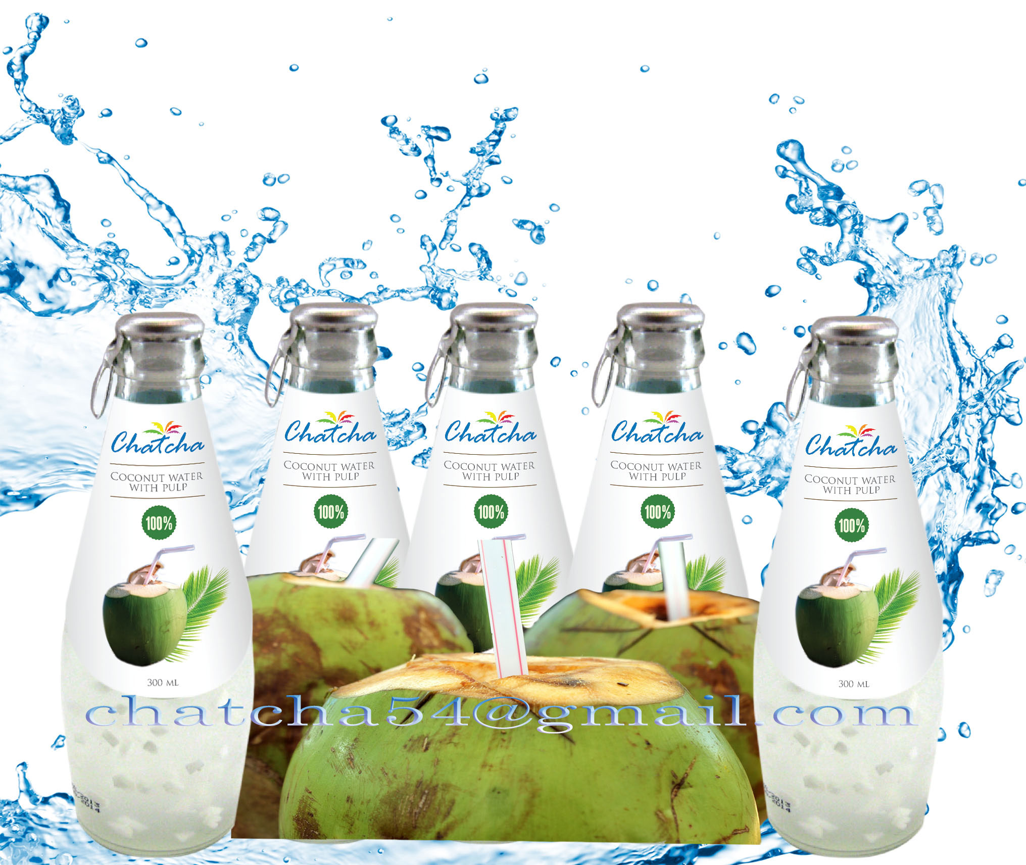 100% coconut water with pulp